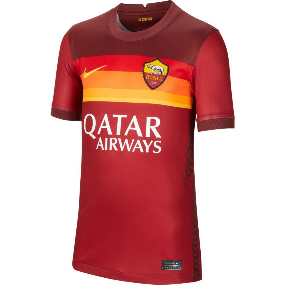 Nike Stade Domicile As Roma 20/21 Junior T-shirt M Team Crimson / University Gold