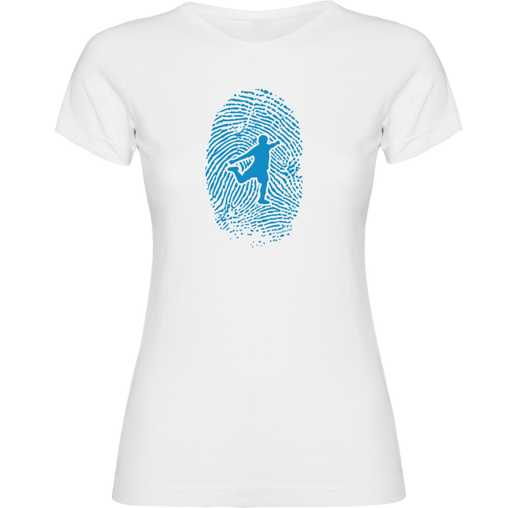 Kruskis Football Fingerprint Short Sleeve T-shirt Blanc XL Femme