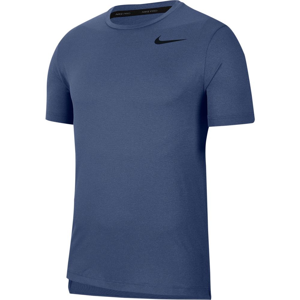 Nike T-shirt Manche Courte Pro Top L Mystic Navy / Stone Blue / Htr / Black