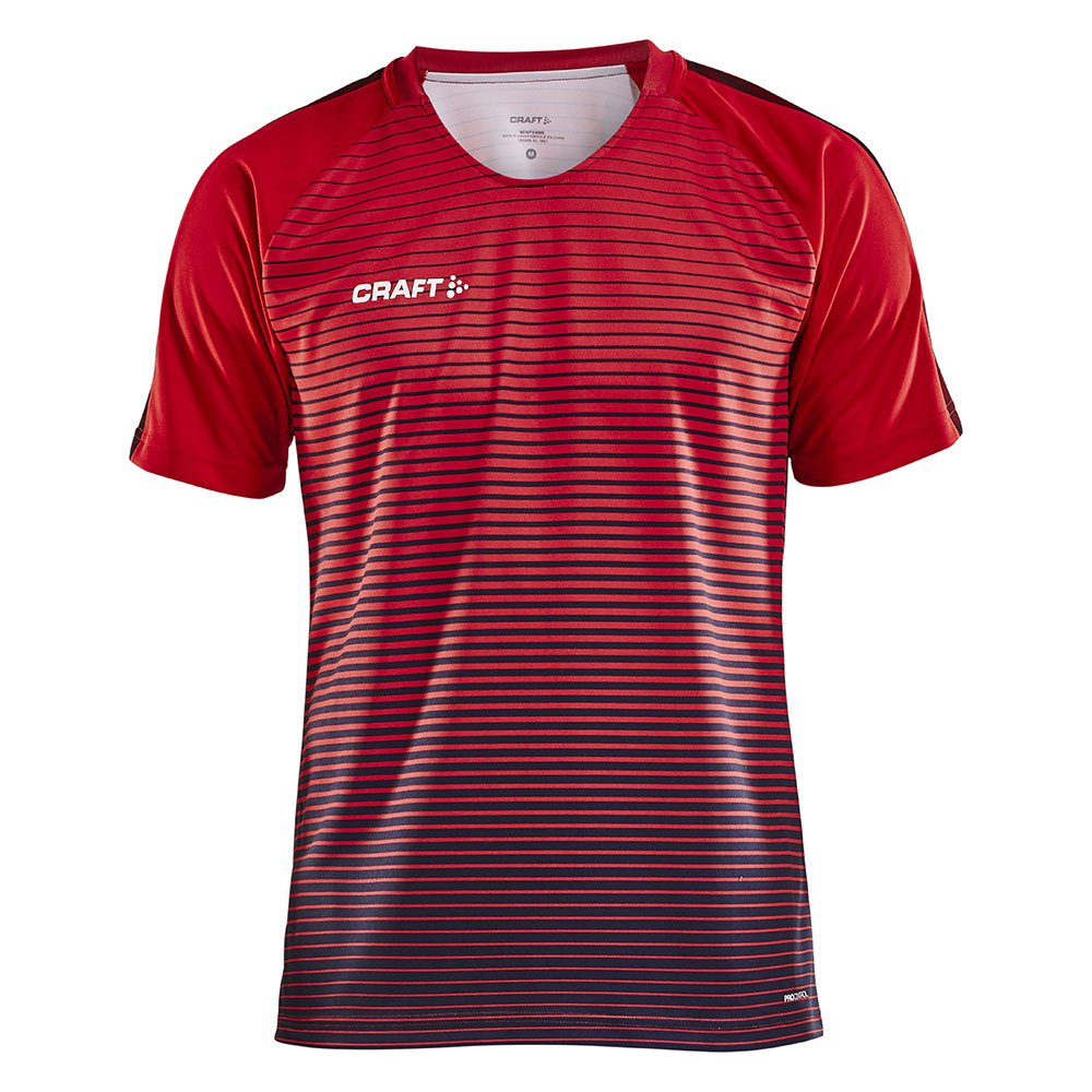 Craft Pro Control Stripe Short Sleeve T-shirt Rouge 2XL