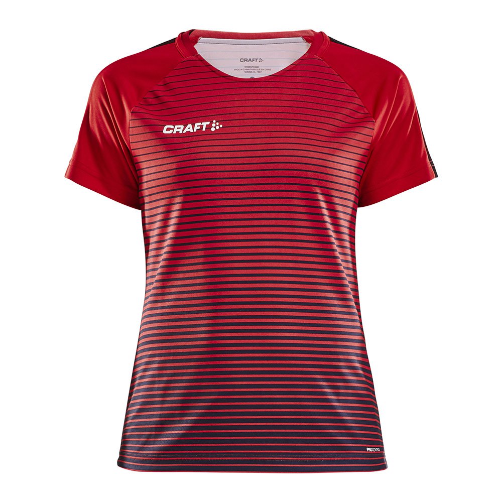 Craft Pro Control Stripe Short Sleeve T-shirt Rouge L
