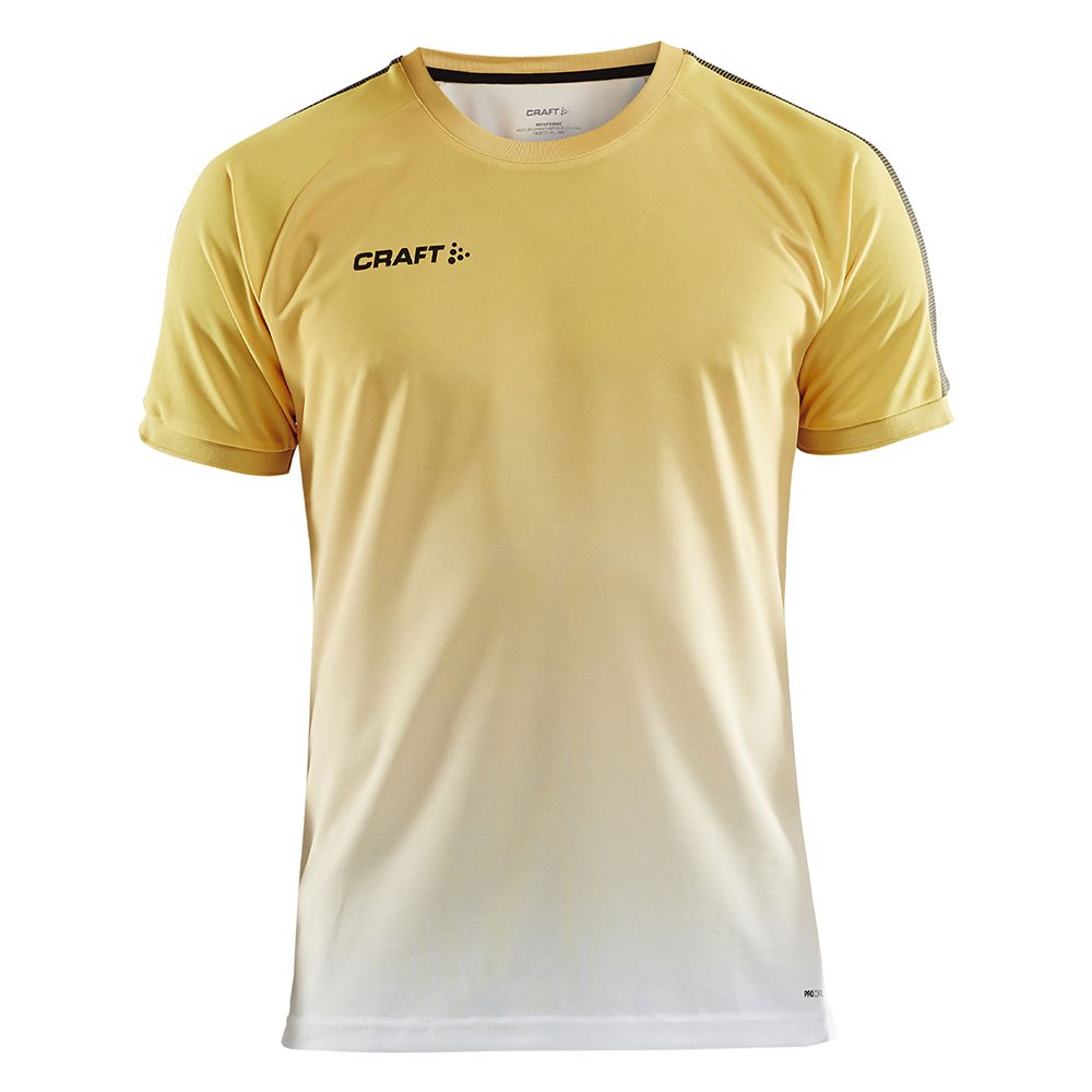 Craft Pro Control Fade Short Sleeve T-shirt Jaune,Blanc 2XL Homme