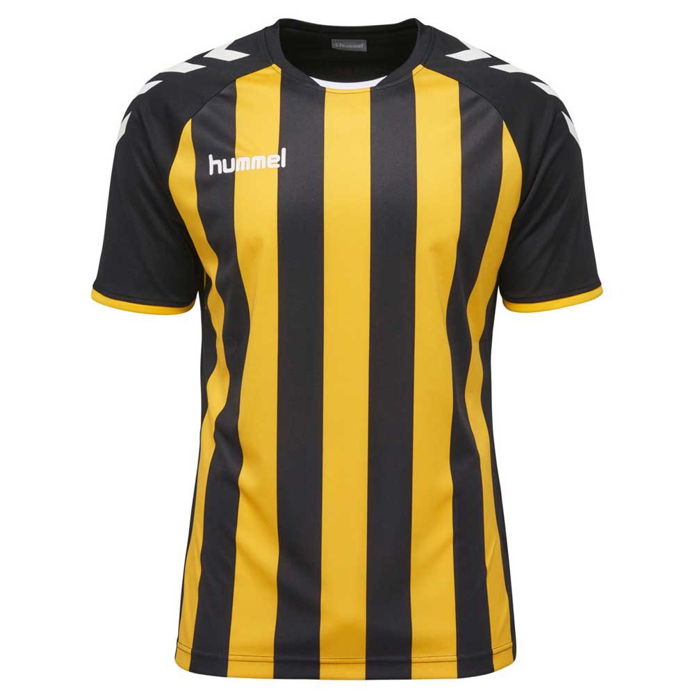 Hummel T-shirt à Manches Courtes Core Striped M Black / Sports Yellow