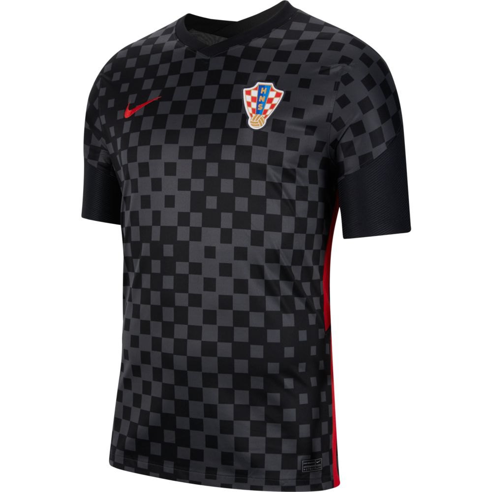 Nike Croatie Extérieur T-shirt Breathe Stadium 2020 S Anthracite / Black / University Red