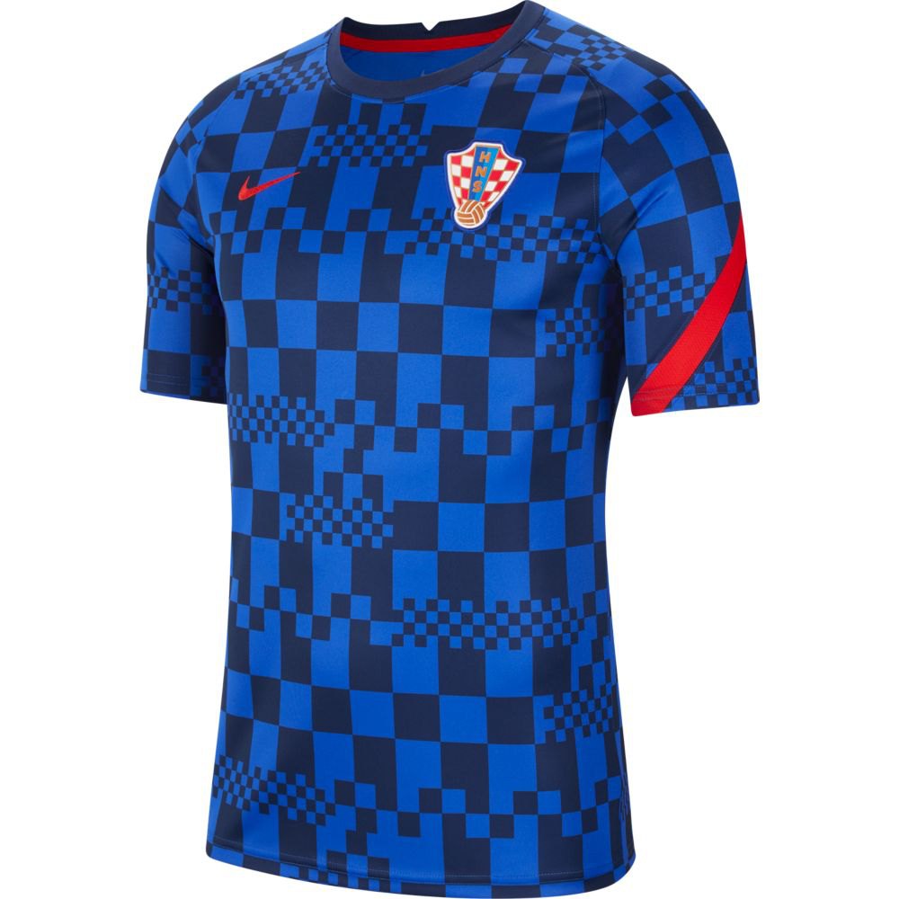 Nike Croatie T-shirt Breathe 2020 XL Bright Blue / University Red