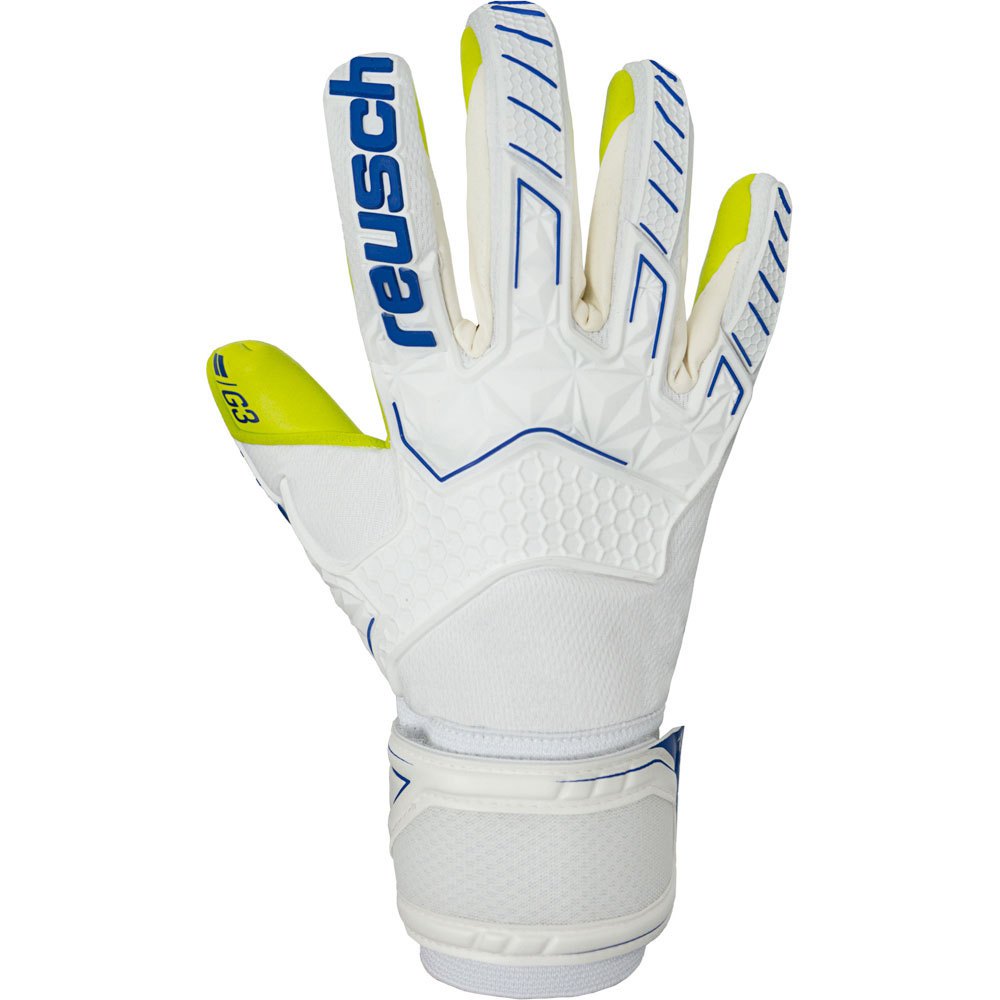 Reusch Attrakt Freegel G3 Goalkeeper Gloves Vert,Blanc,Bleu 9 1/2