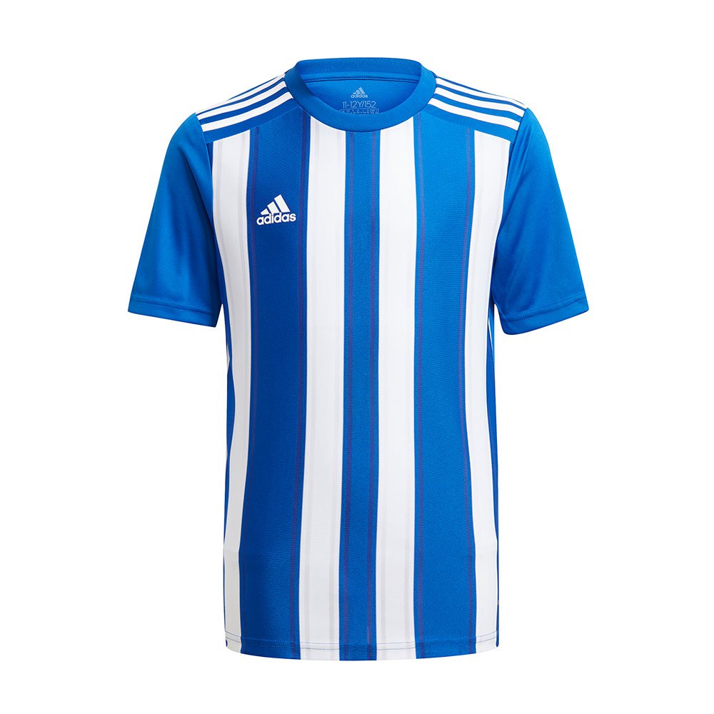 Adidas T-shirt à Manches Courtes Striped 21 140 cm Team Royal Blue / White