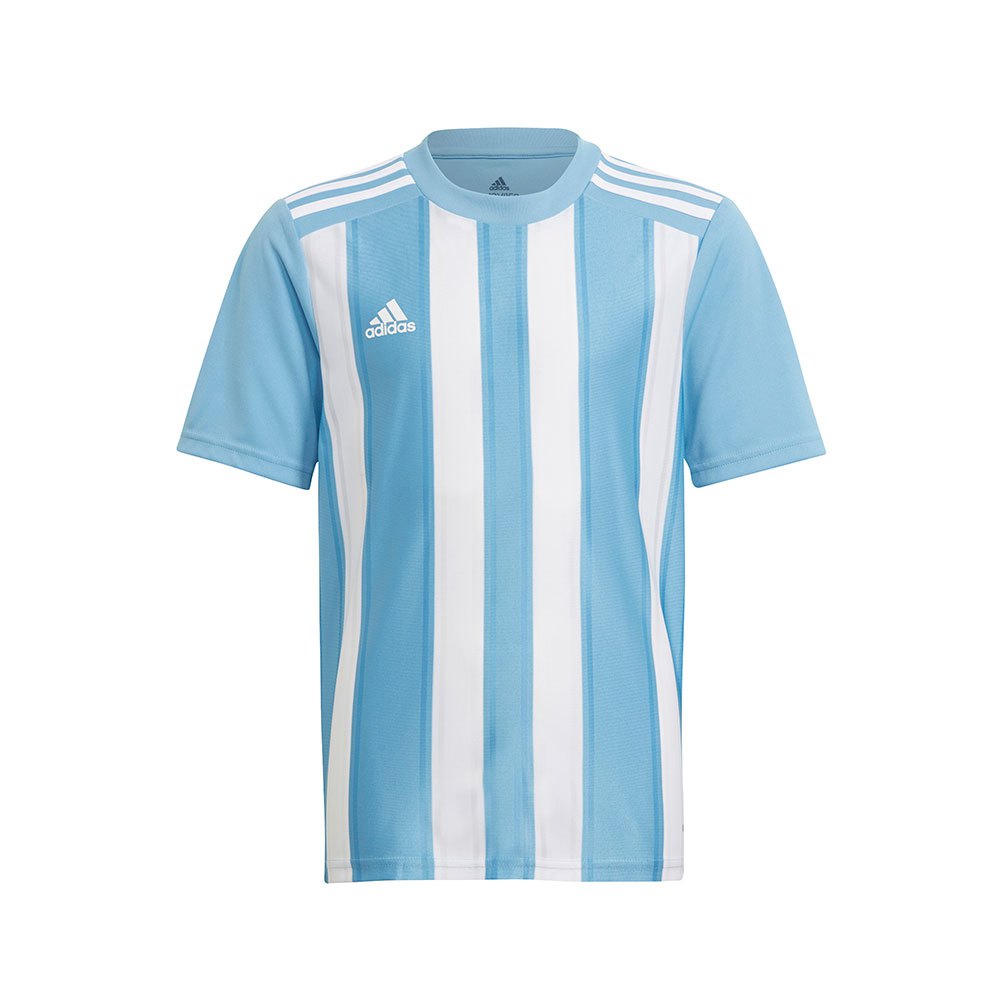Adidas T-shirt Manche Courte Striped 21 116 cm Team Light Blue / White
