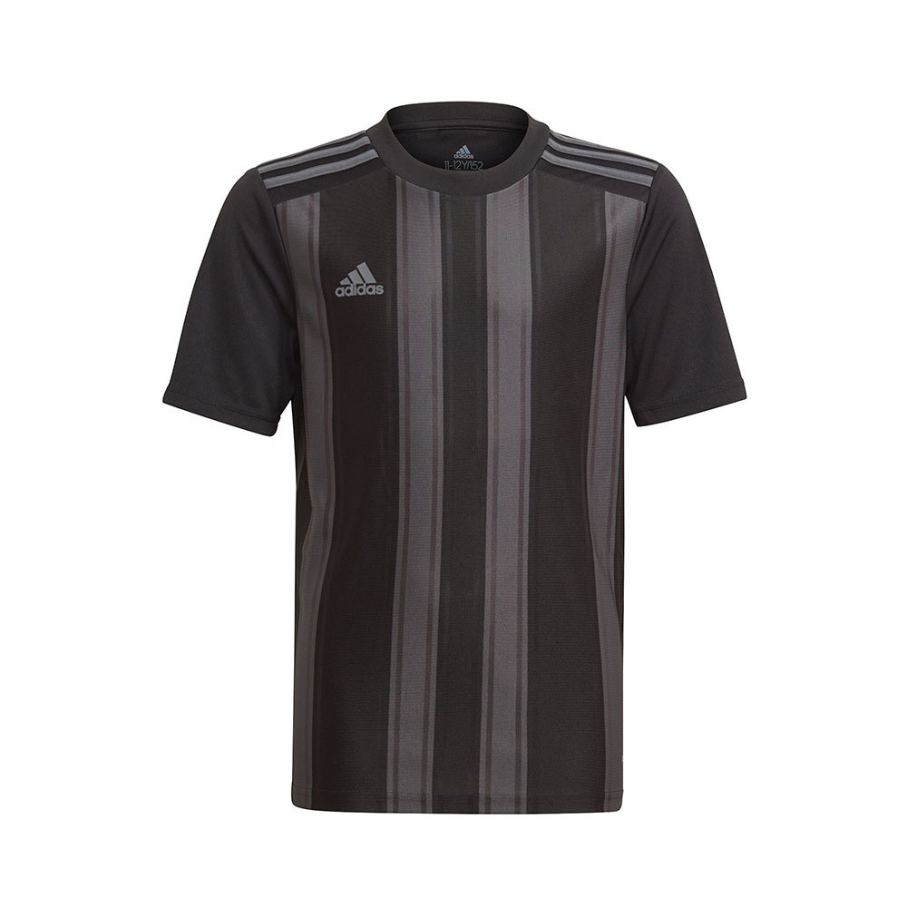 Adidas Striped 21 Short Sleeve T-shirt Noir,Gris 176 cm