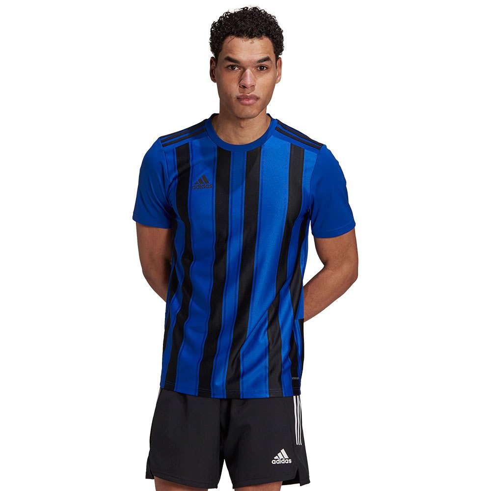 Adidas Striped 21 Short Sleeve T-shirt Bleu M Homme