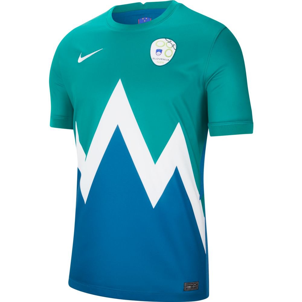 Nike Une Façon Slovenia Breathe Stadium 20/21 T-shirt L Mystic Green / Marina / White