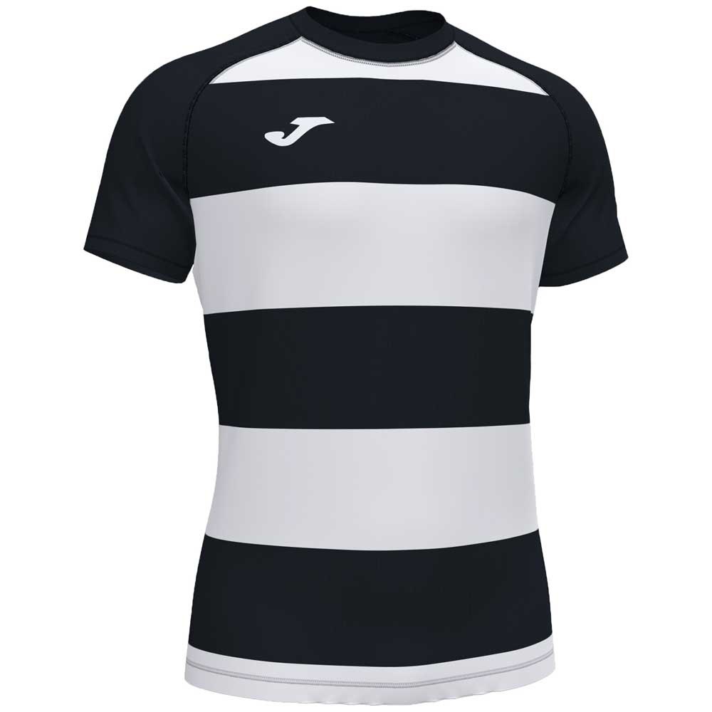 Joma Prorugby Ii Short Sleeve T-shirt Blanc,Noir 4-6 Years Garçon