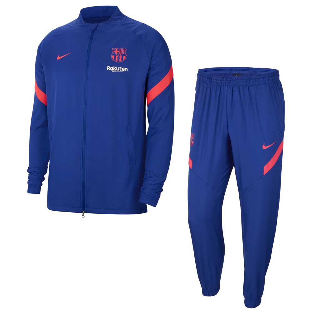 Nike Fc Barcelona Strike 20/21 Track Suit Bleu S