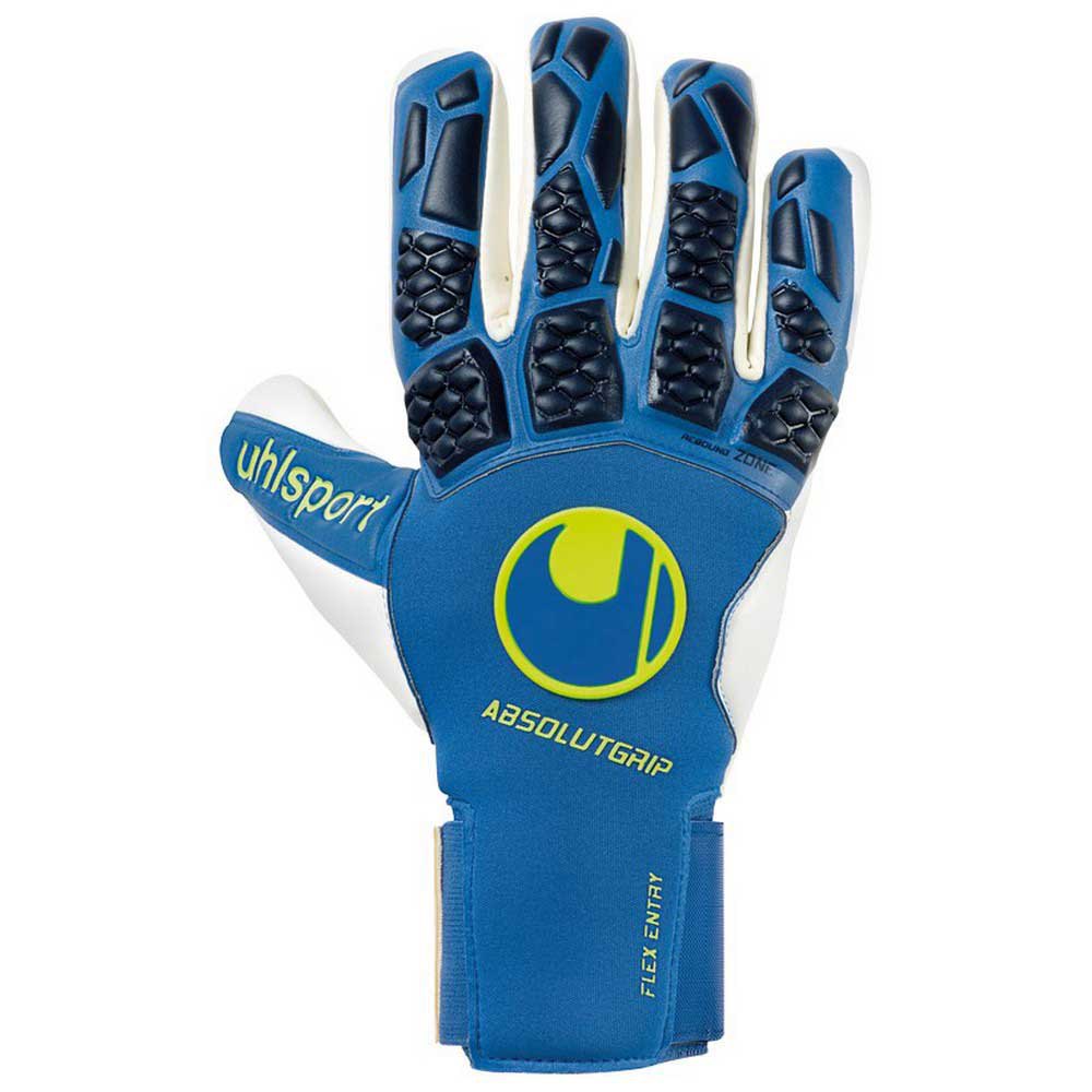Uhlsport Hyperact Absolutgrip Half Negative Goalkeeper Gloves Bleu 8