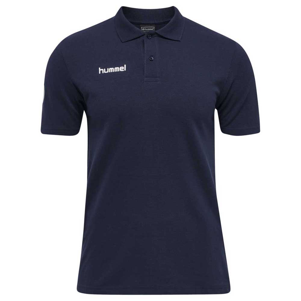 Hummel Go Cotton Short Sleeve Polo Shirt Bleu XL