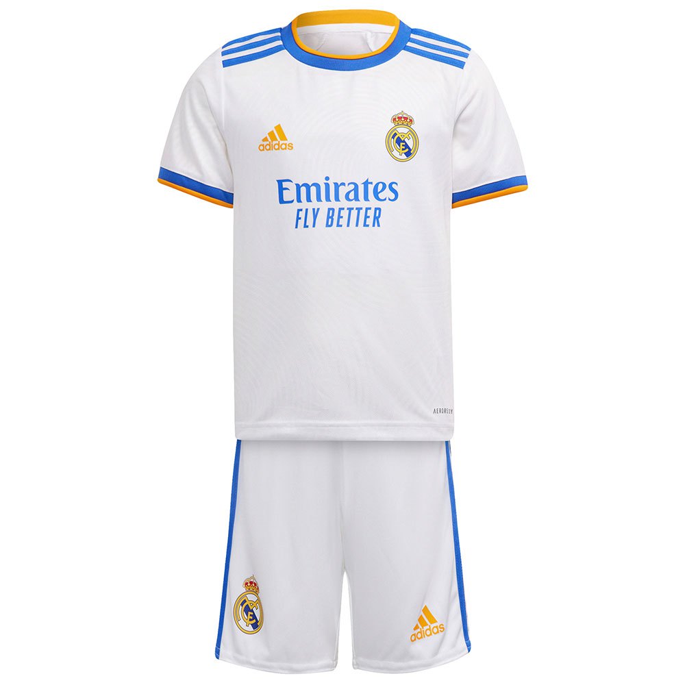 Adidas Real Madrid 21/22 Home Mini Kit Junior Blanc 104 cm