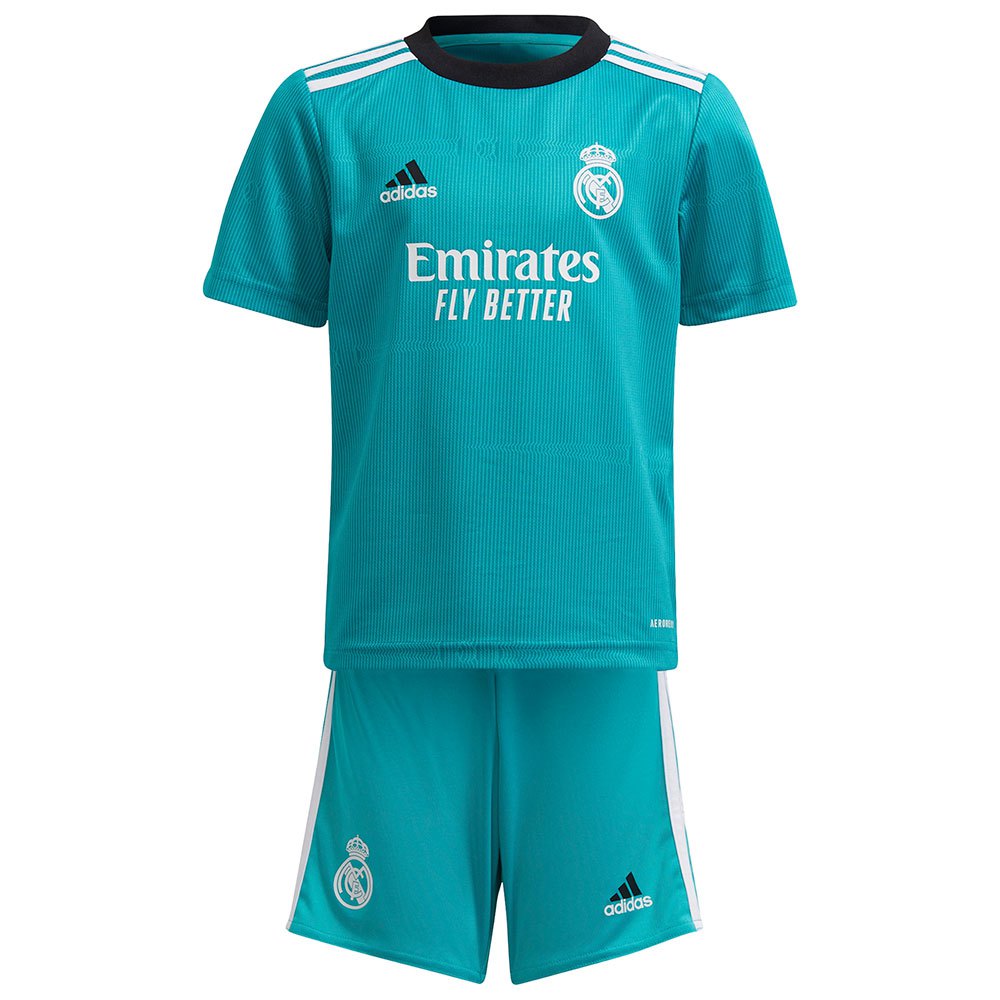 Adidas Real Madrid 21/22 Third Mini Kit Bleu 104 cm