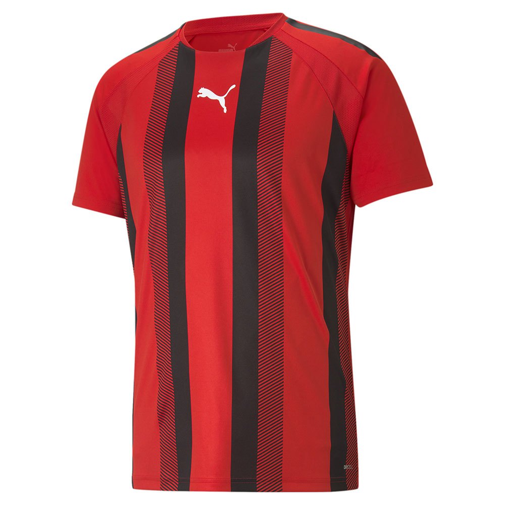 Puma Teamliga Striped Short Sleeve T-shirt Rouge S Homme