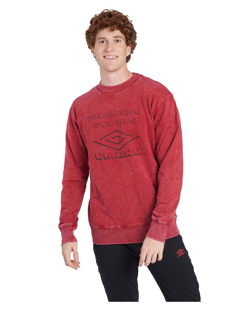 Umbro Large Logo Sweatshirt Rouge S Homme