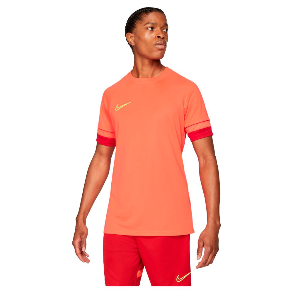 Nike T-shirt Manche Courte Dri Fit Academy M Bright Crimson / Gym Red / Volt