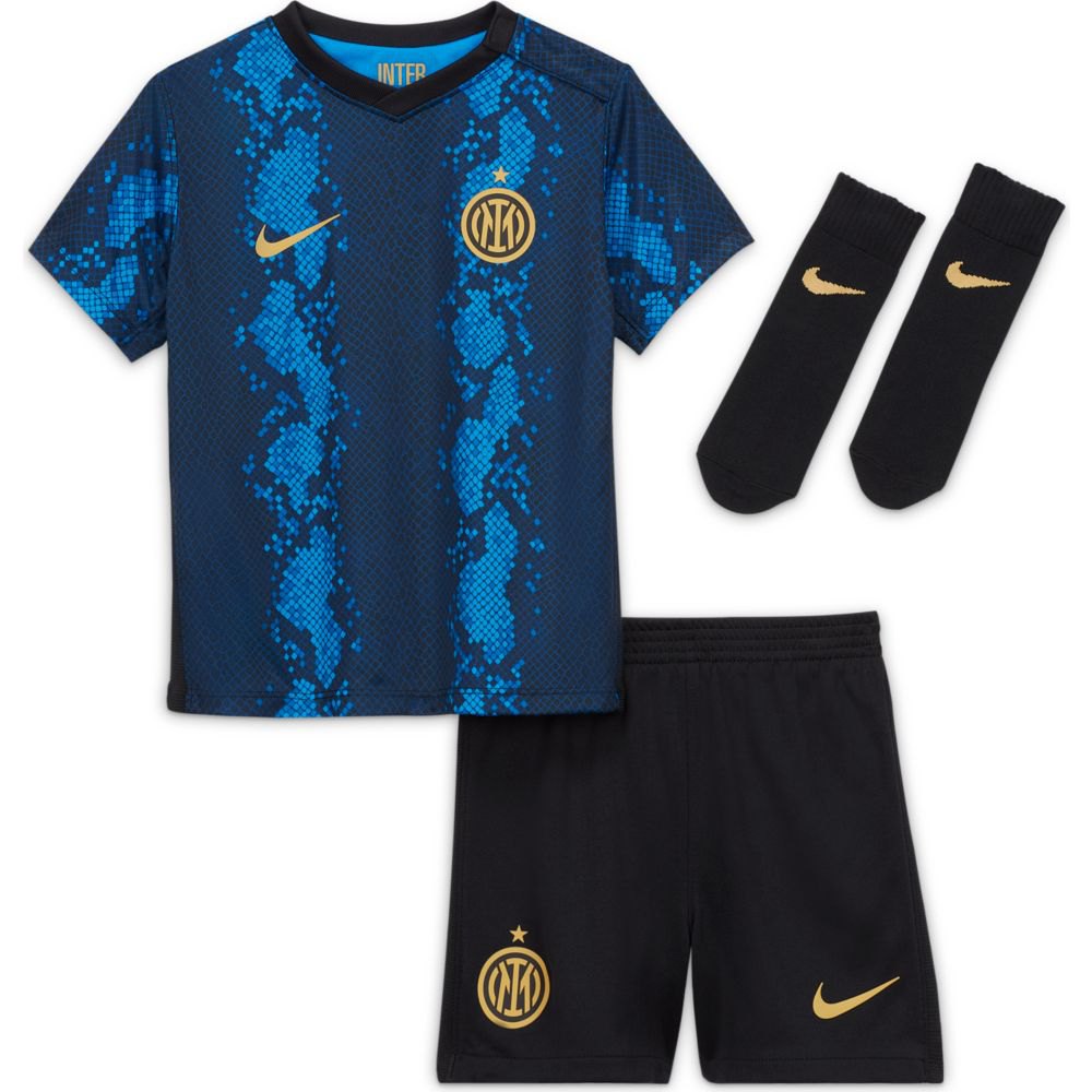 Nike Accueil Inter Milan 21/22 Bébé Trousse Ensemble 3-6 Months Blue Spark / Truly Gold