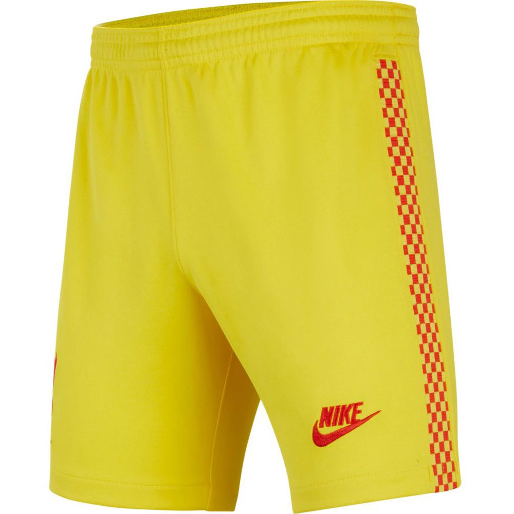 Nike Troisième Liverpool Fc 21/22 Junior Shorts S Chrome Yellow / Rush Red