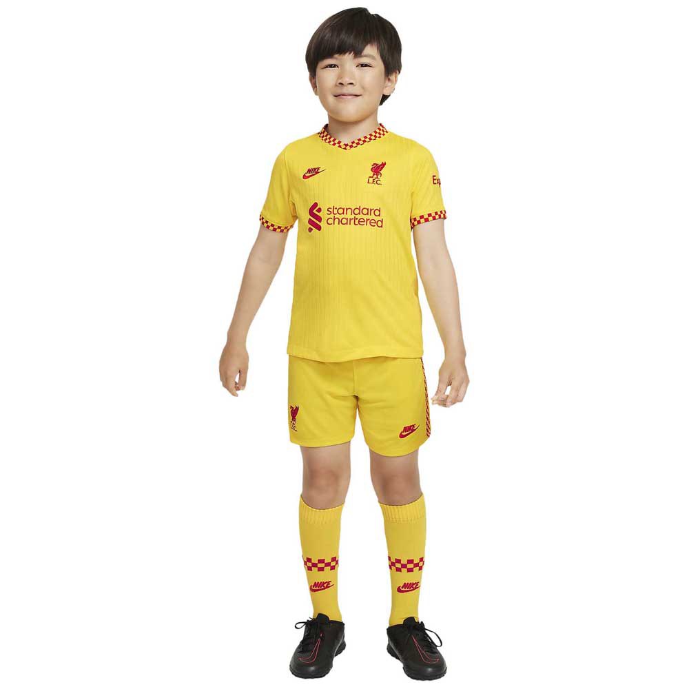 Nike Liverpool Fc Third Little Kit 21/22 Set Jaune S