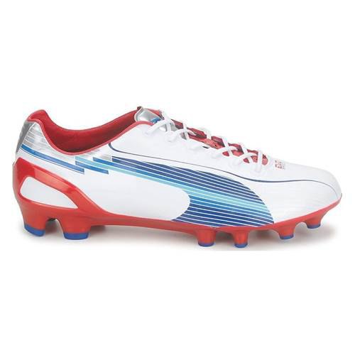Puma Chaussures De Football Evo Speed 1 Fg EU 42 1/2 White / Red / Light Blue