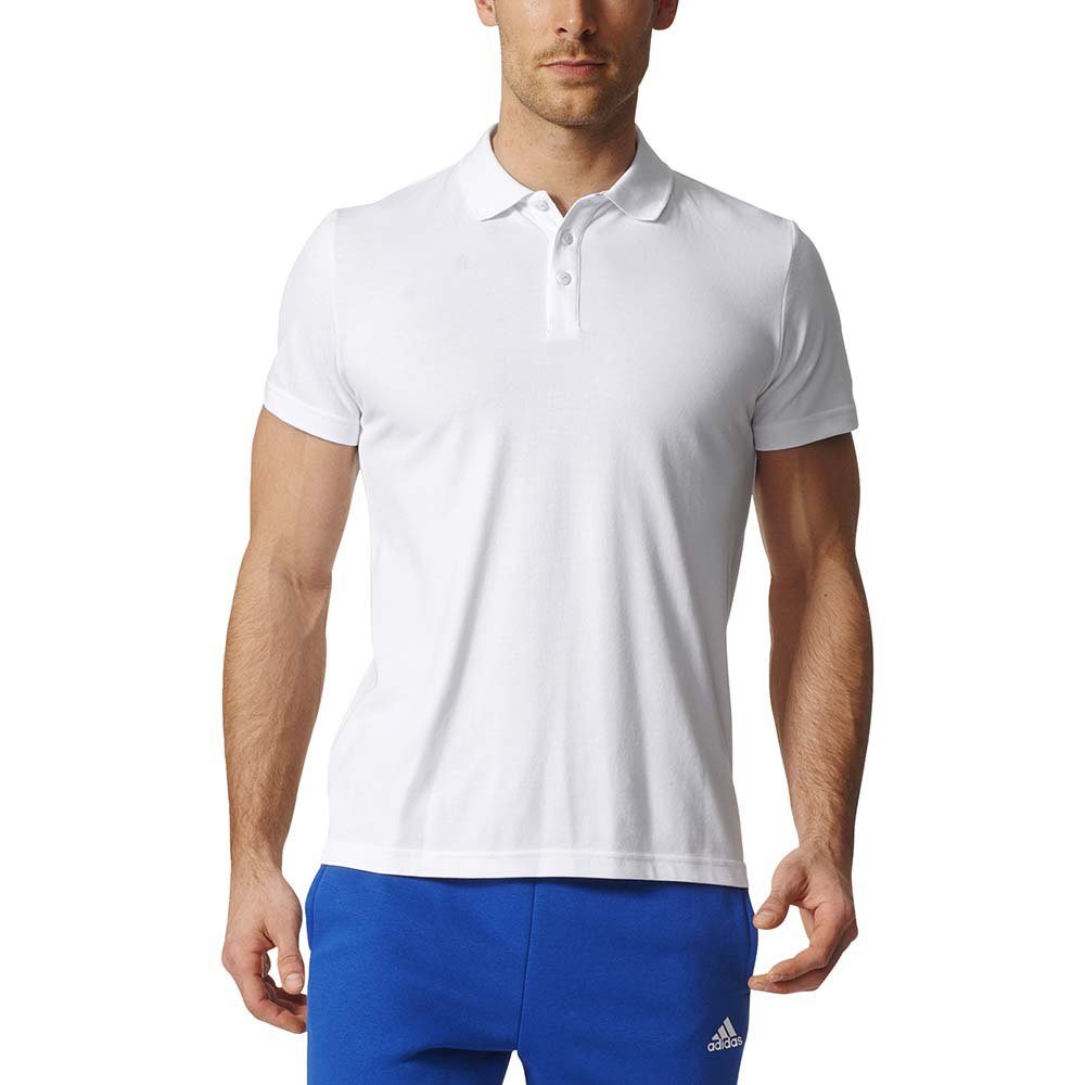 Adidas Essentials Base Short Sleeve Polo Shirt Blanc S