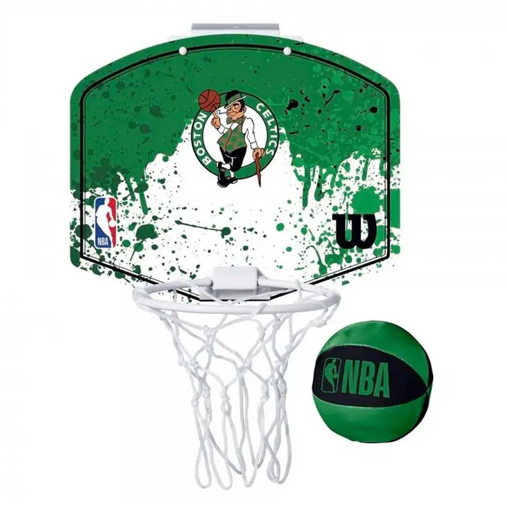 Wilson Team Mini Hoop Nba Celtics Set Ball And Mini Basketball Basket Multicolore