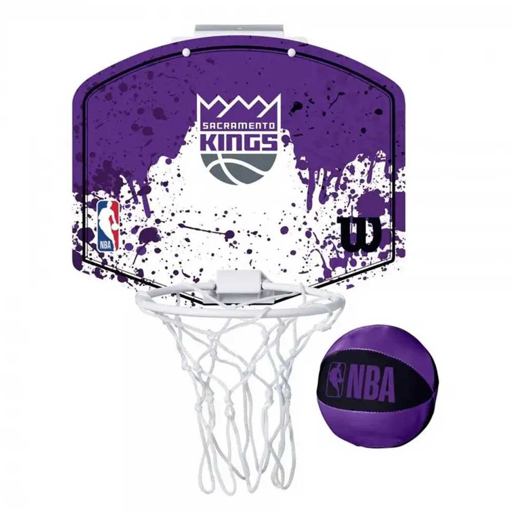 Wilson Team Mini Hoop Nba Kings Set Ball And Mini Basketball Basket Multicolore