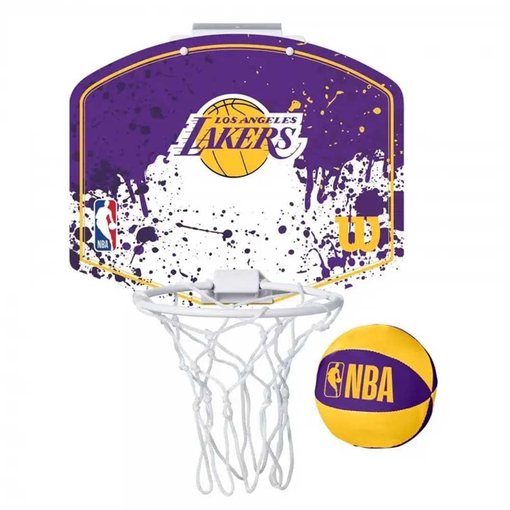 Wilson Ensemble Balle Et Mini Panier De Basket Team Mini Hoop Nba Lakers One Size Multicolour