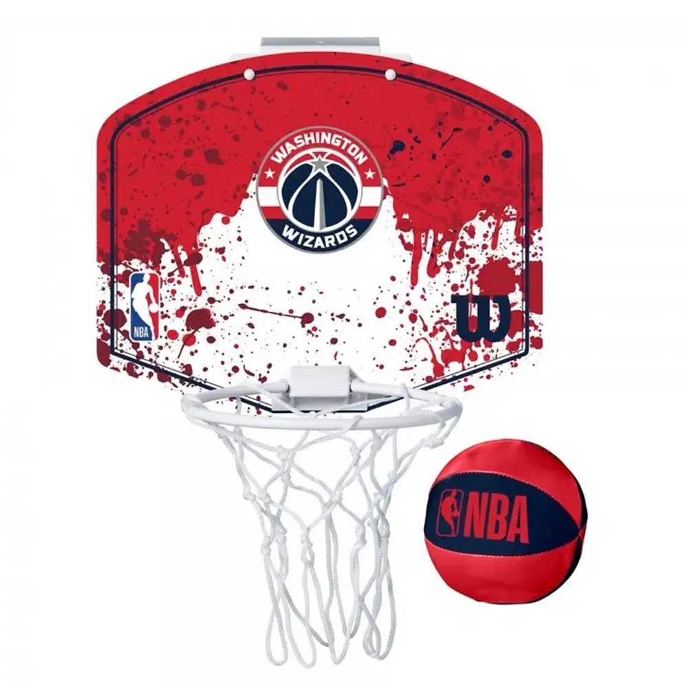 Wilson Team Mini Hoop Nba Wizards Set Ball And Mini Basketball Basket Multicolore