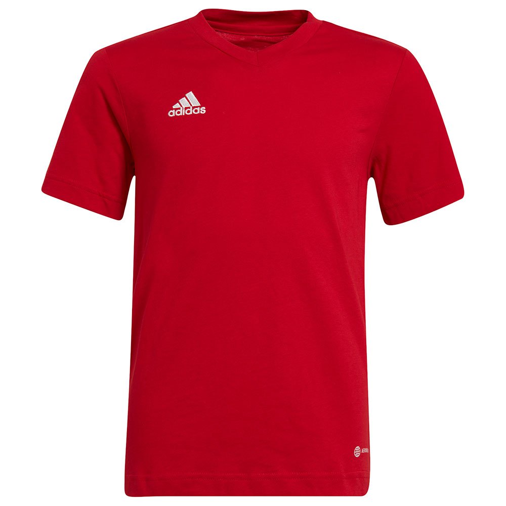 Adidas Badminton Entrada 22 Short Sleeve T-shirt Rouge 13-14 Years