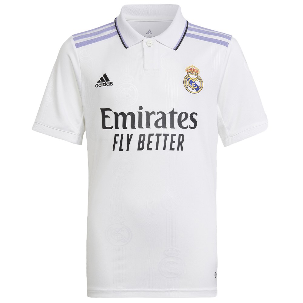 Adidas Real Madrid Short Sleeve T-shirt Home 22/23 Junior Blanc 128 cm