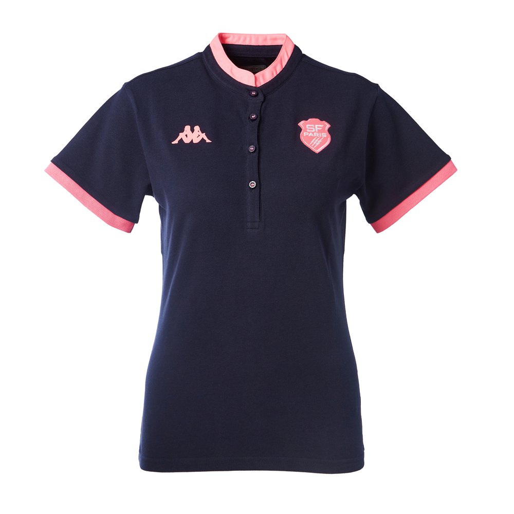 Kappa Polo Shirt Stade Français 2020/21 Leona Bleu 2XL