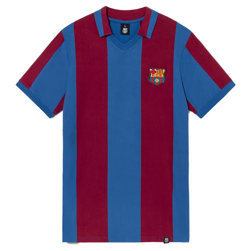 BarÇa Vintage Fc Barcelona 1980-81 Short Sleeve T-shirt Bleu L Homme