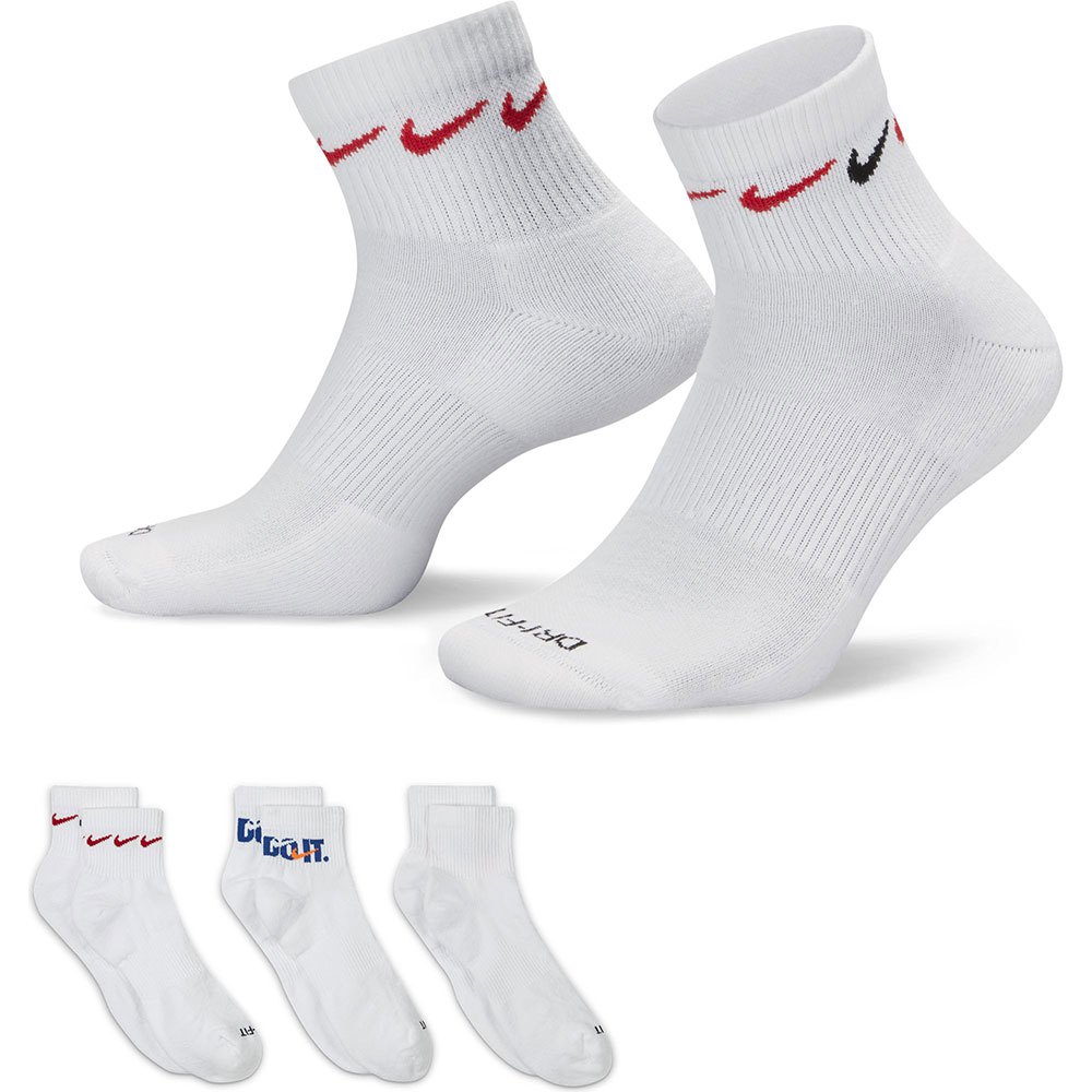 Nike Everyday Plus Cushioned Ankles Socks 3 Pairs Blanc EU 46-50 Homme