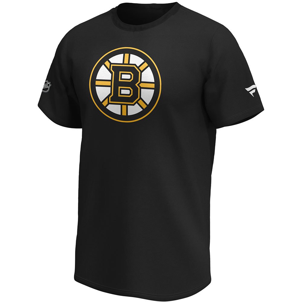 Fanatics T-shirt Manche Courte Col Ras Du Cou Nhl Boston Bruins Essentials Crest M Black