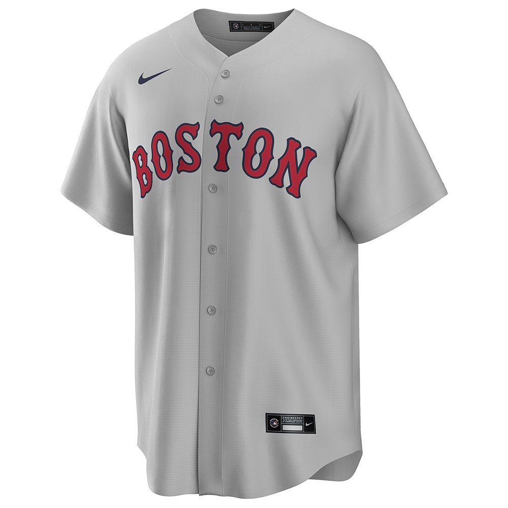 Nike T-shirt à Manches Courtes Mlb Boston Red Sox Official Road S Team Dugout Grey