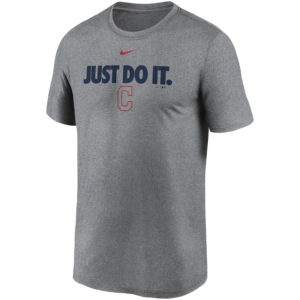 Nike T-shirt à Manches Courtes Mlb Cleveland Indians Team Just Do It Legend L Grey