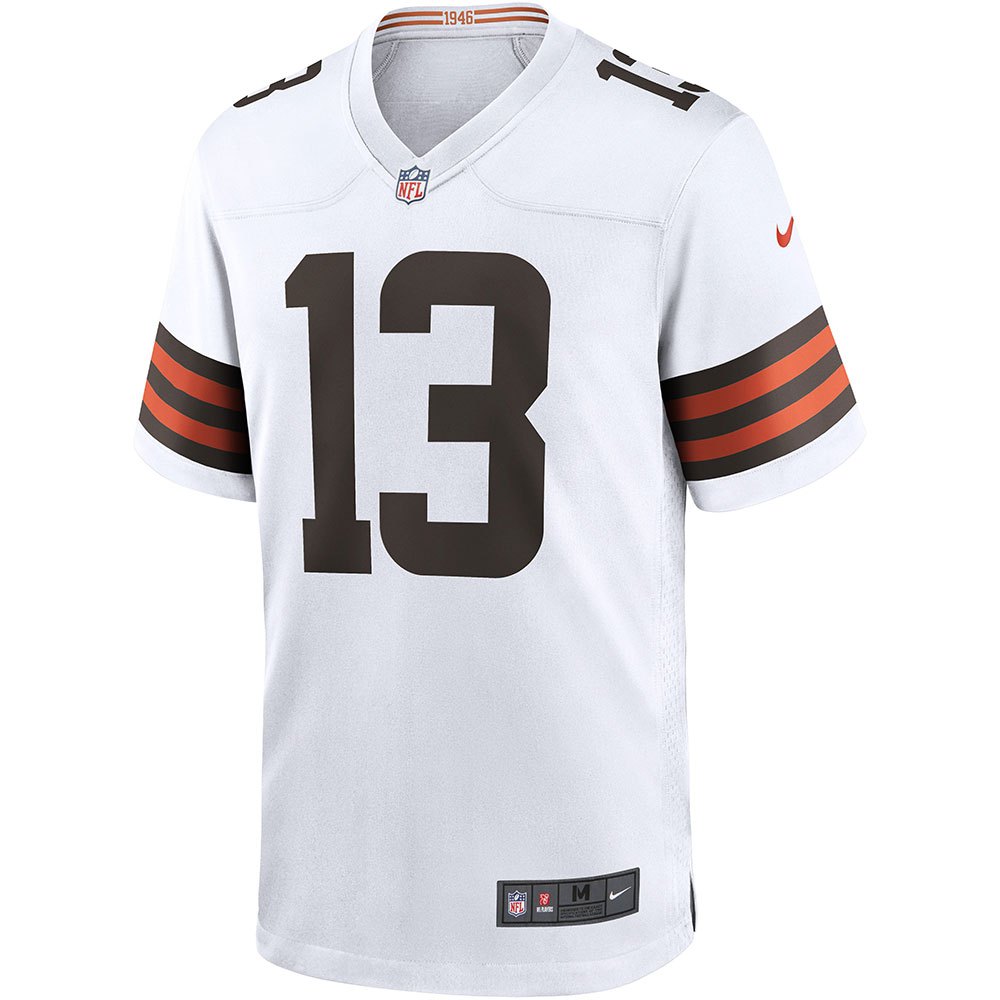Nike T-shirt à Manches Courtes Nfl Cleveland Browns Game Road S White