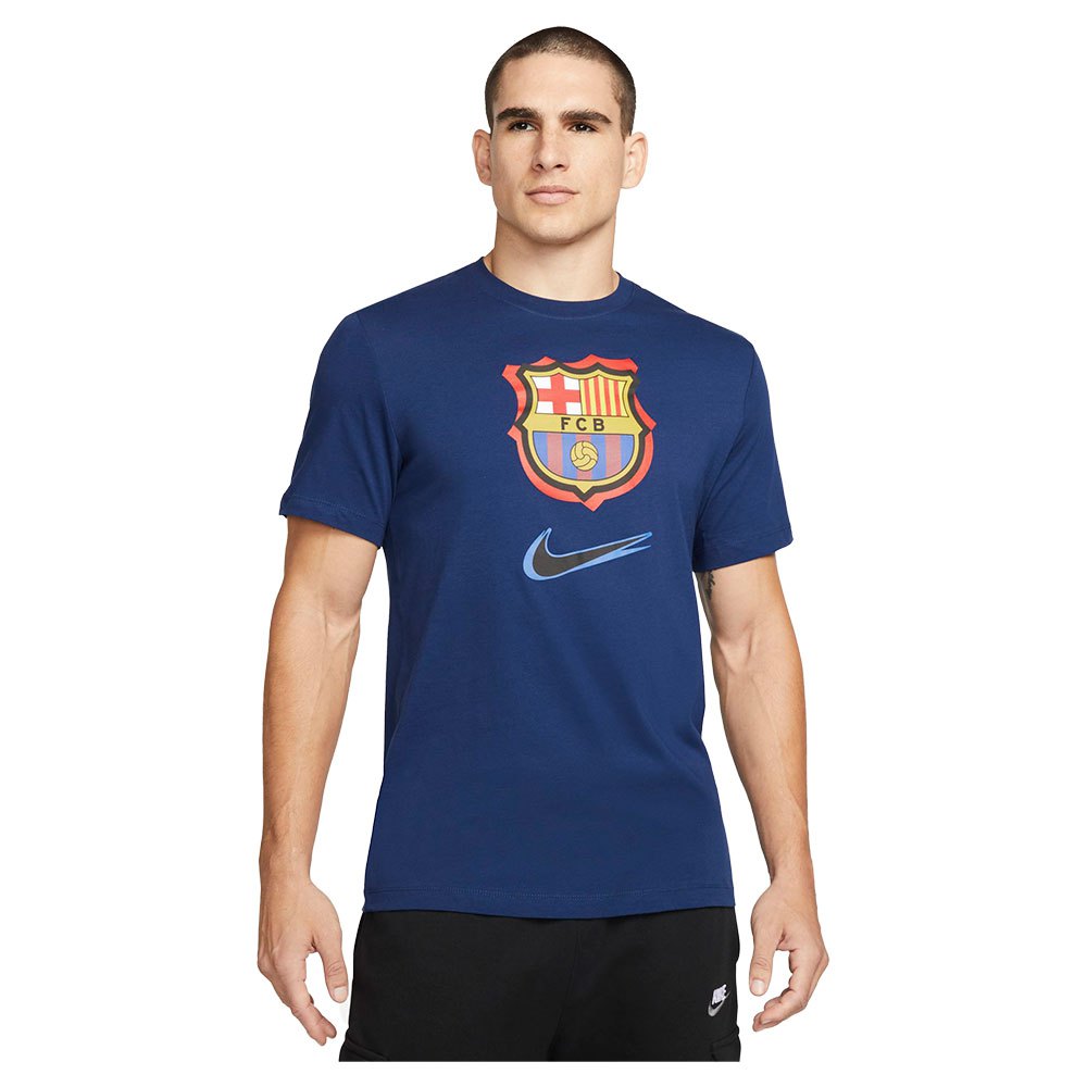 Nike T-shirt à Manches Courtes Fc Barcelona Crest 92 Trap 22/23 XL Blue Void