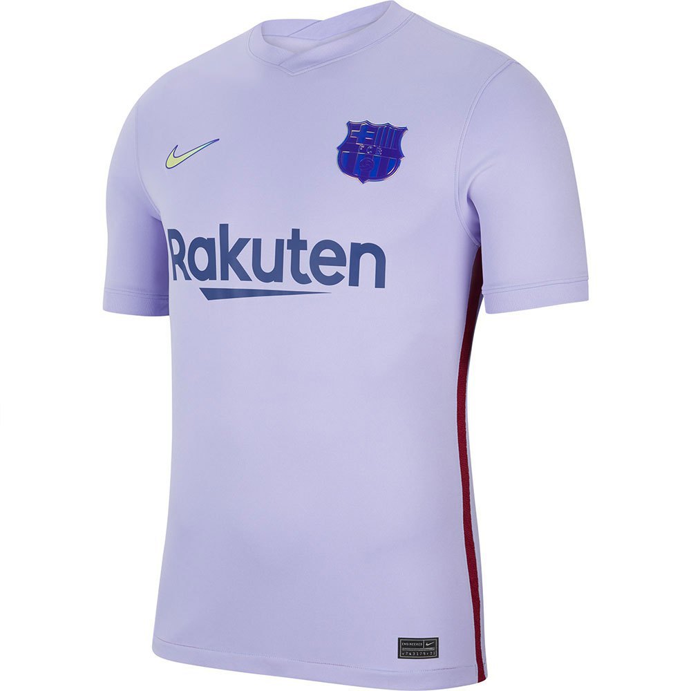 Nike T-shirt à Manches Courtes Away Remis à Neuf Fc Barcelona 21/22 Stadium L Purple Pulse / Dtm / Irdest