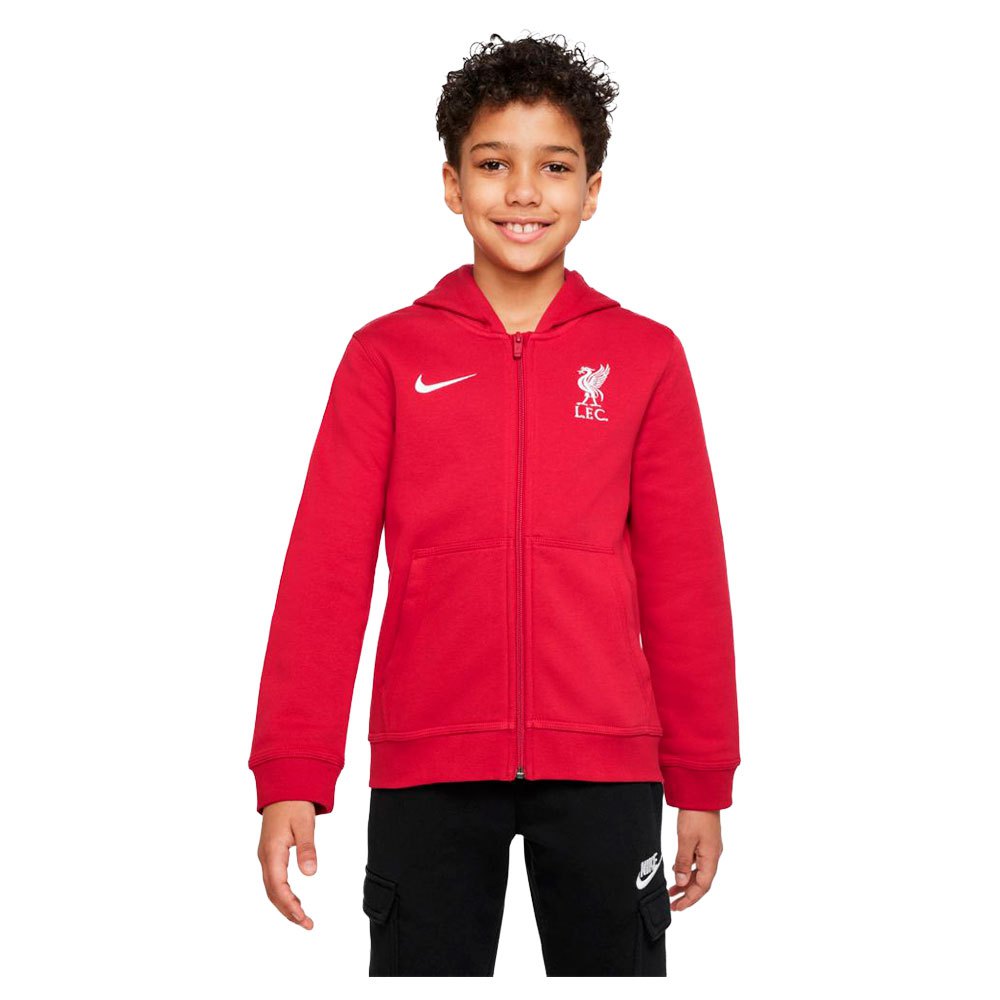 Nike Liverpool Fc Club Bb 22/23 Full Zip Sweatshirt Junior Rouge 8-9 Years