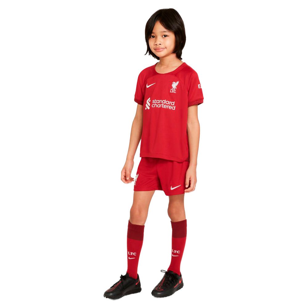 Nike Liverpool Fc Dri Fit Home Kit 22/23 Set Junior Rouge 4-5 Years