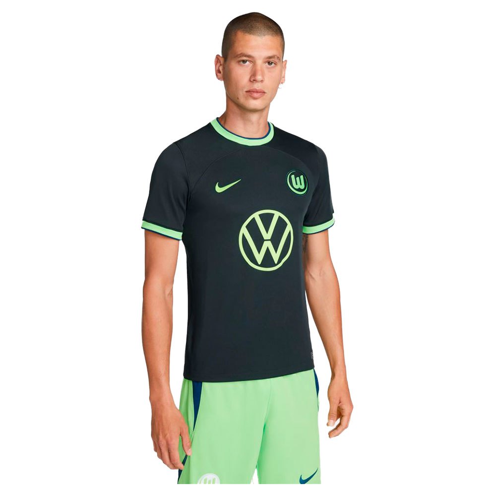 Nike Vfl Wolfsburg Dri Fit Stadium Away 22/23 Short Sleeve T-shirt Vert M