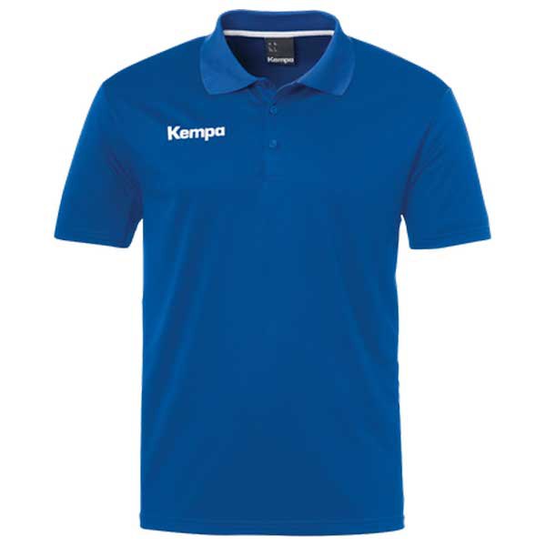 Kempa Poly Short Sleeve Polo Bleu 2XL