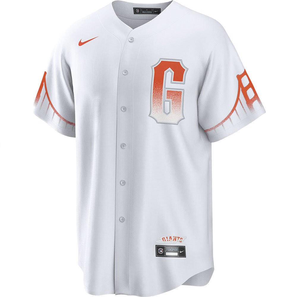Nike Mlb City Connect Official Replica Giants City Connect Short Sleeve T-shirt Blanc S