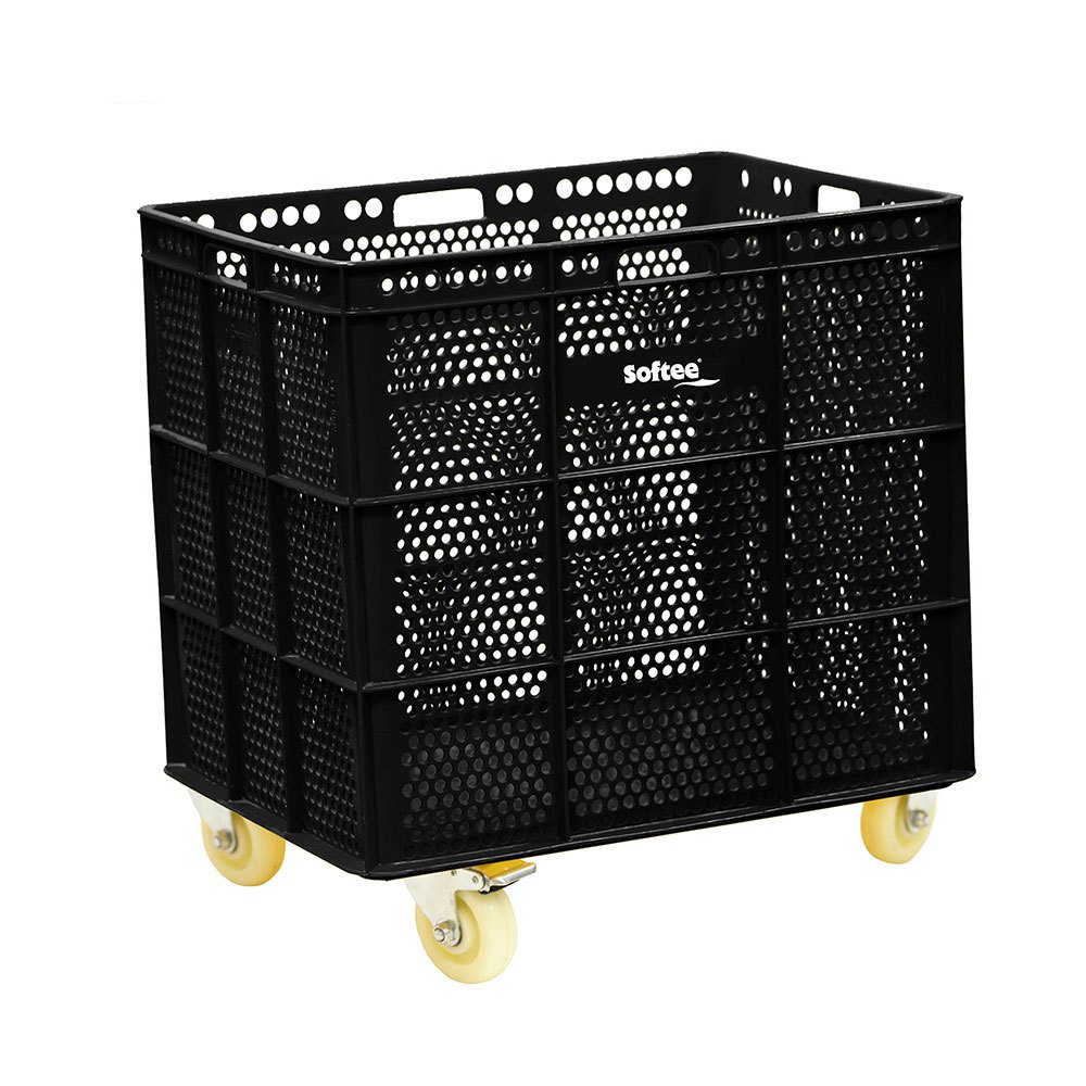 Softee Pu Basket With Wheels Noir 47.5x53.5x62 cm
